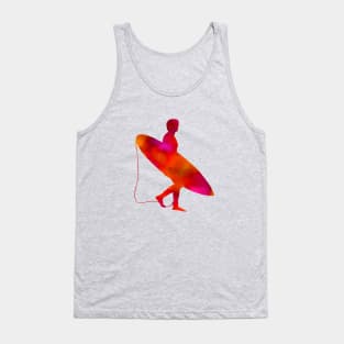 Man with Board Tank Top